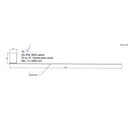 ALUMINIUM Prélaqué Ral 9005...