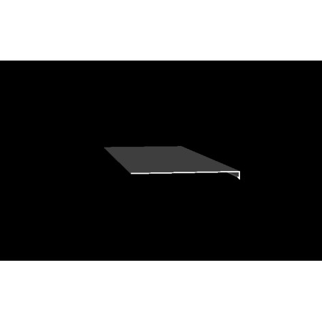 ALUMINIUM Prélaqué Ral 9010 - Satiné, 15/10, Dev. 488.8, Lg. 1310