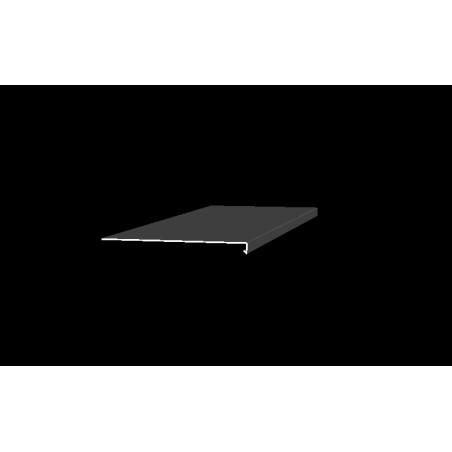 ALUMINIUM Prélaqué Ral 9010 - Satiné, 15/10, Dev. 488.8, Lg. 1310