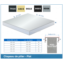 Chapeau de pilier - plat